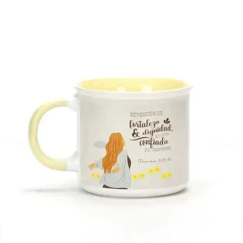 Taza Revestida de Fuerza y Dignidad