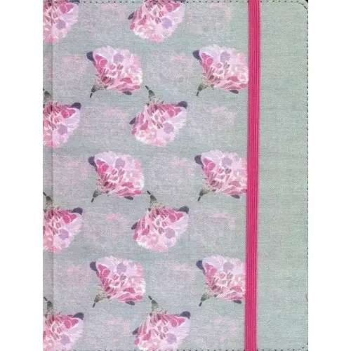 BIBLIA RVR60 APUNTES GRIS FLOREADO TELA
