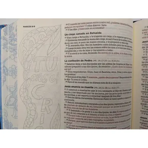 BIBLIA RVR60 DE APUNTES ROSADA Y AZUL TELA - Imagen 4