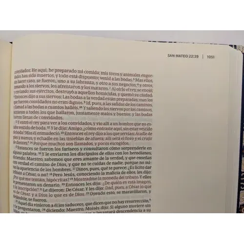 BIBLIA RVR60 APUNTES LG CREMA Y AZUL - Imagen 2
