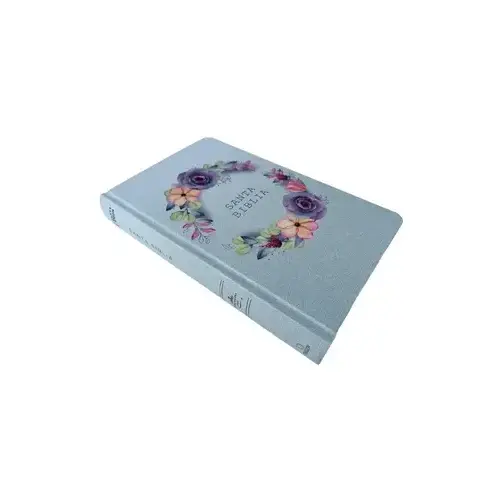 Biblia RV60 Celeste con Flores TD - Imagen 2