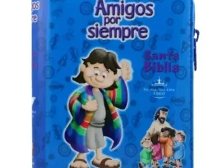 BIBLIA RVR022 AMIGOS POR SIEMPRE AZUL CON FORRO -SBU