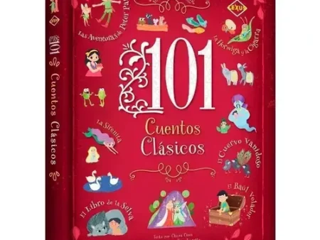 Libro Infantil 101 Cuentos Clásicos Tapa Dura Acolchada