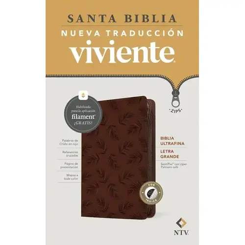 Biblia Ultrafina Filament Sentipiel Palmera Letra Grande - Imagen 3