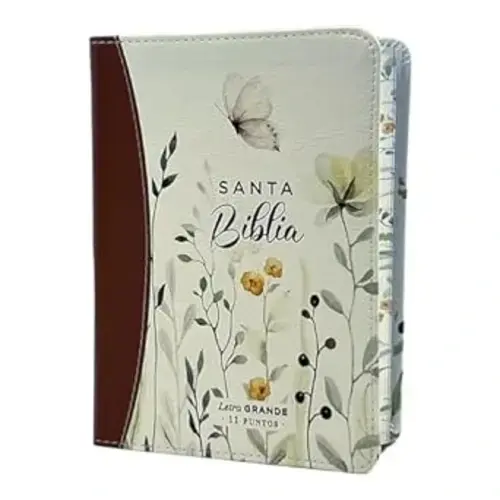 Biblia RVR‑60 Letra Grande Cafe con Canto Pintado
