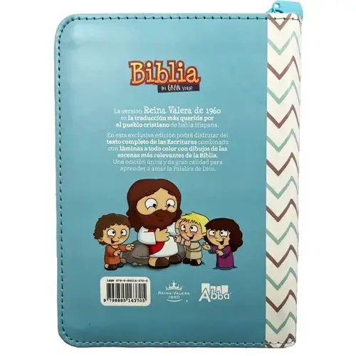 Biblia RVR60 Niños Mi Gran Viaje Azul con Cierre - Imagen 2