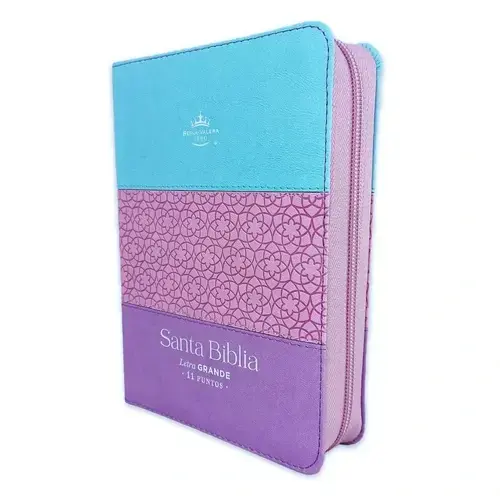 Biblia RVR60 Tricolor Portátil Letra Grande con Cierre