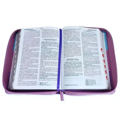 Biblia RVR60 Tricolor Portátil Letra Grande con Cierre - Imagen 3