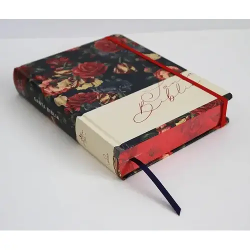 Biblia RV60 de Apuntes Roja con Flores TD - Imagen 2